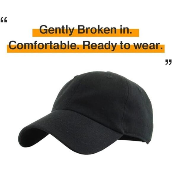 Cotton Baseball Cap Adjustable Dad Hat Low Profile Unstructured Classic Fit - Picture 4 of 7